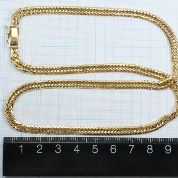 K18 Yellow Gold Necklace 45cm 10-Sided Triple 27g in Pristine Condition