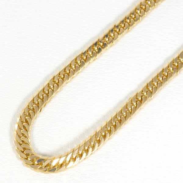 K18 Yellow Gold Necklace 50cm 6-Sided Double in Excellent Condition