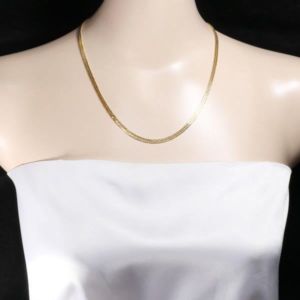 K18 Yellow Gold Necklace 50cm 6-Sided Double in Excellent Condition