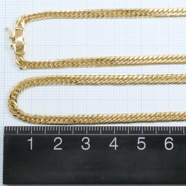 K18 Yellow Gold Necklace 50cm 6-Sided Double in Excellent Condition