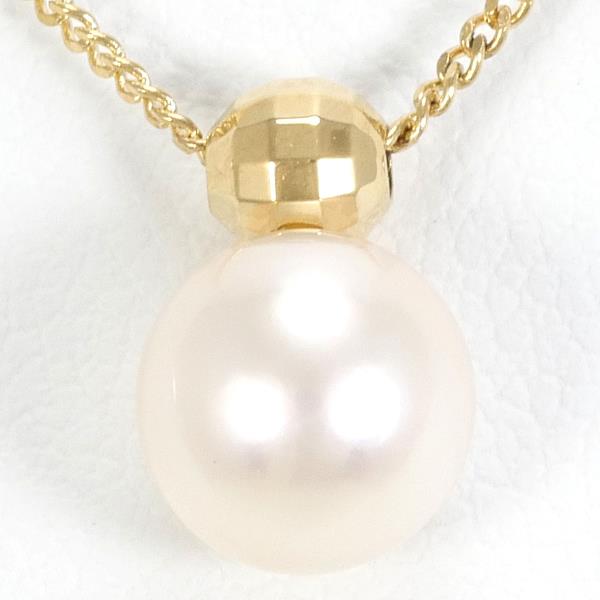 K18 Yellow Gold Pearl Necklace in Pristine Condition