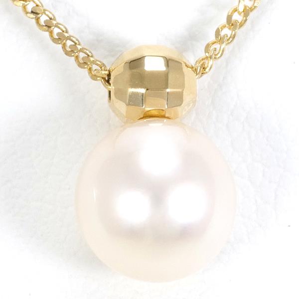 K18 Yellow Gold Pearl Necklace in Pristine Condition