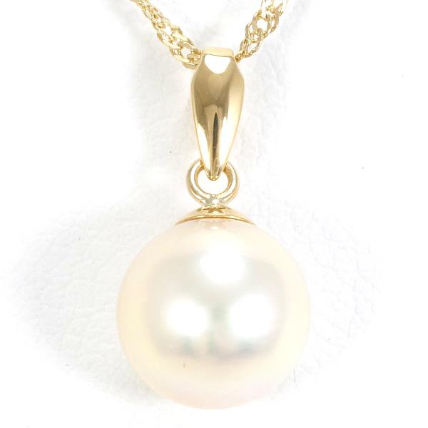 K18 Yellow Gold Pearl Necklace in Pristine Condition