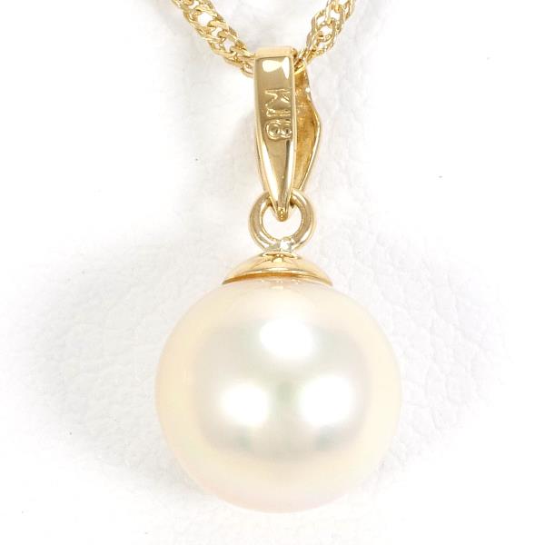 K18 Yellow Gold Pearl Necklace in Pristine Condition