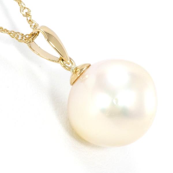 K18 Yellow Gold Pearl Necklace in Excellent Condition