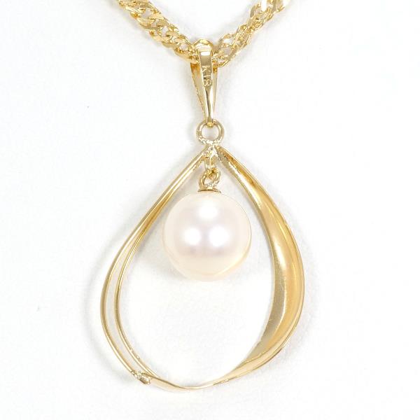 K18 Yellow Gold Pearl Necklace in Pristine Condition