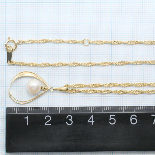 K18 Yellow Gold Pearl Necklace in Pristine Condition