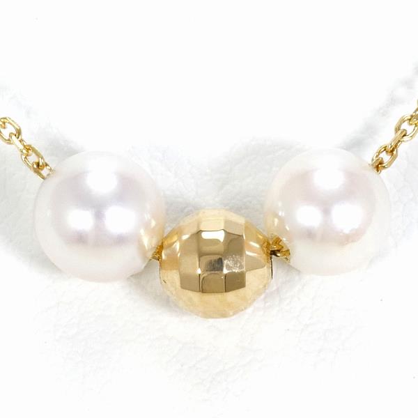 K18 Yellow Gold Pearl Necklace in Pristine Condition