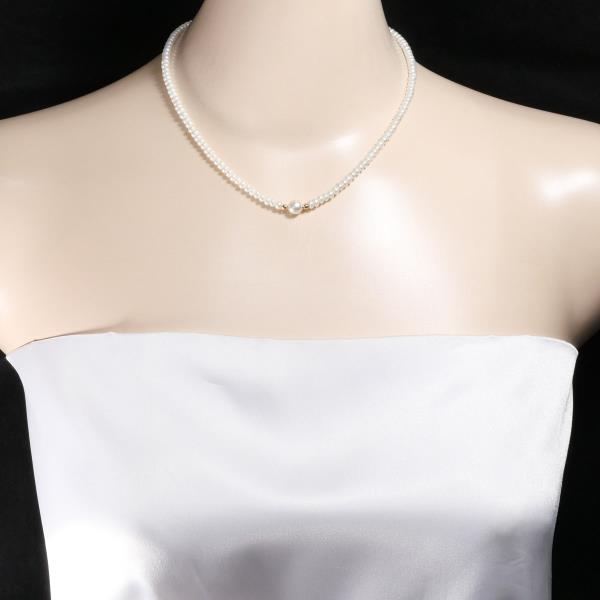 K18 Yellow Gold Pearl Necklace in Pristine Condition