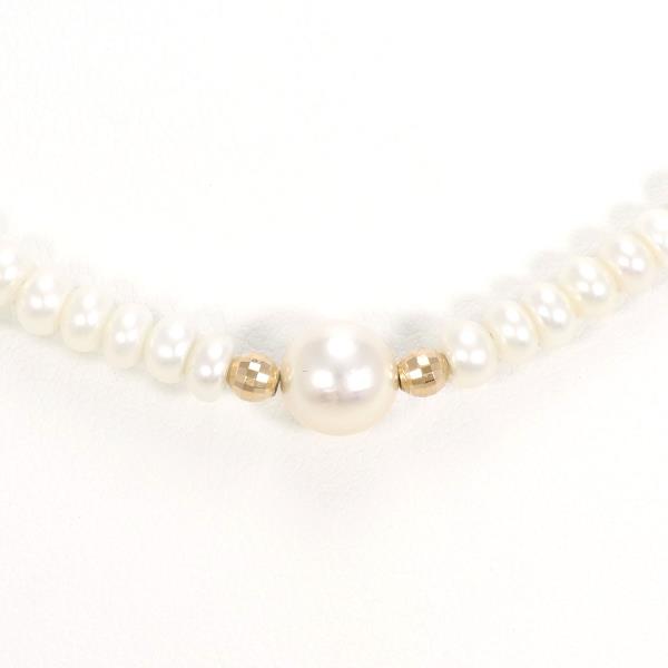 K18 Yellow Gold Pearl Necklace in Pristine Condition