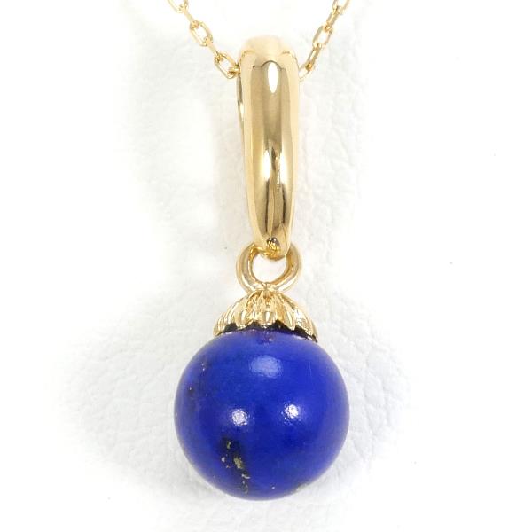 K18 Yellow Gold Lapis Lazuli Necklace in Excellent Condition