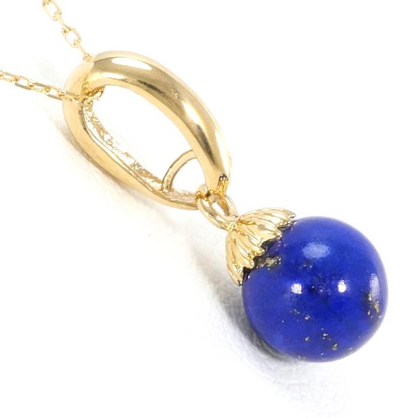 K18 Yellow Gold Lapis Lazuli Necklace in Excellent Condition