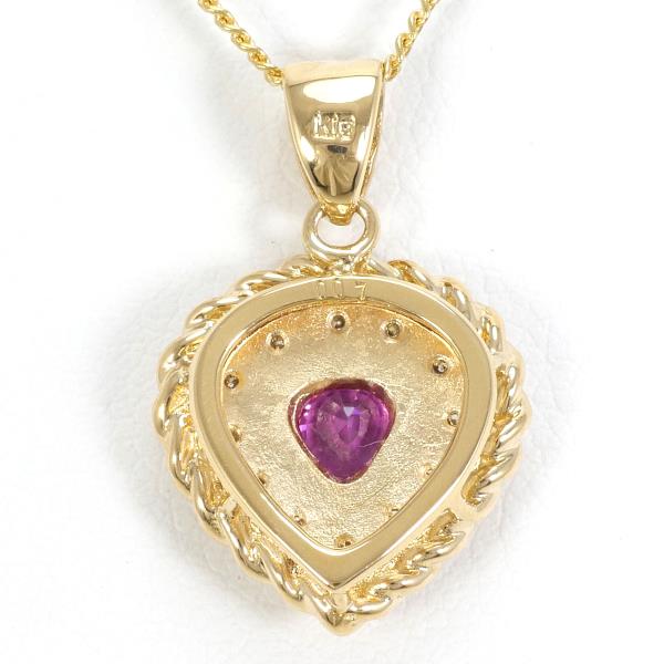 K18 Yellow Gold Ruby Necklace