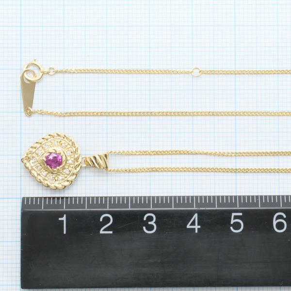 K18 Yellow Gold Ruby Necklace