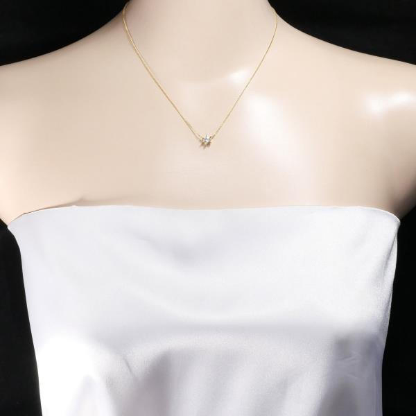 K18 Yellow Gold White Sapphire Necklace