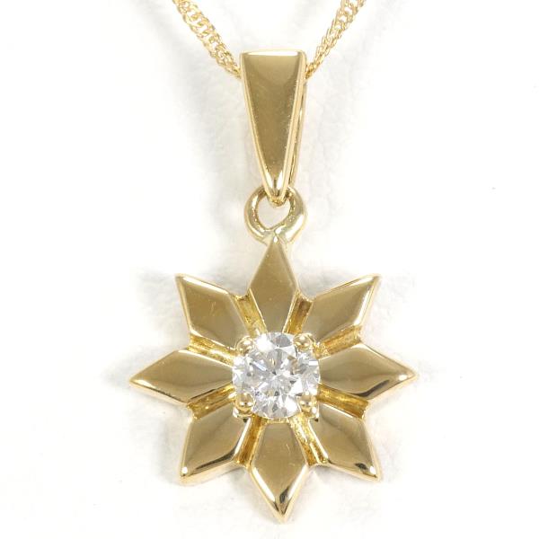 K18 Yellow Gold Diamond Necklace in Excellent Condition