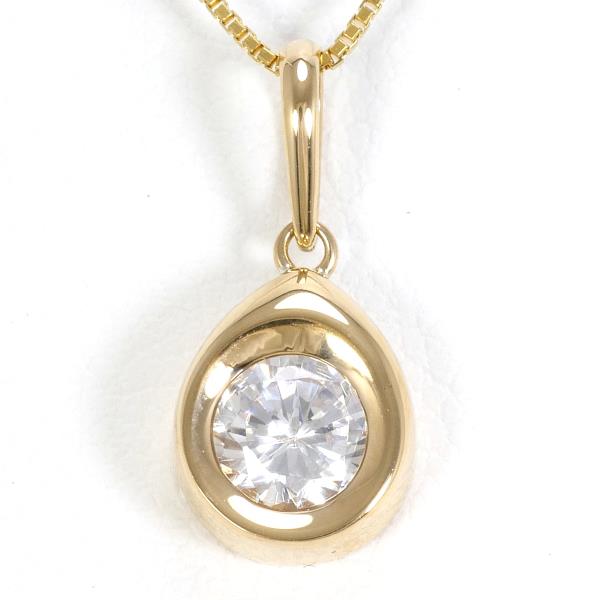 K18 Yellow Gold Necklace with Zirconia in Excellent Condition