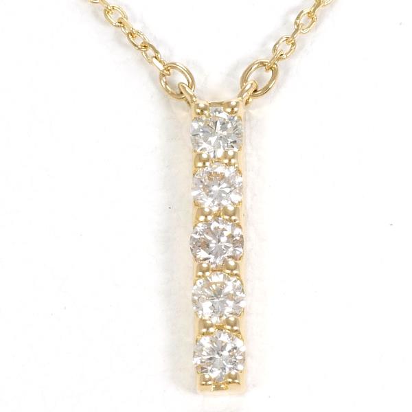 K18 Yellow Gold Diamond Necklace 0.12ct in Excellent Condition