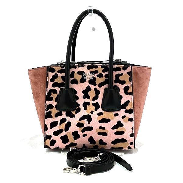 Prada Leopard 2WAY Handbag 1BA025