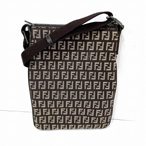 Fendi Zucchino Canvas Shoulder Bag 8BT079