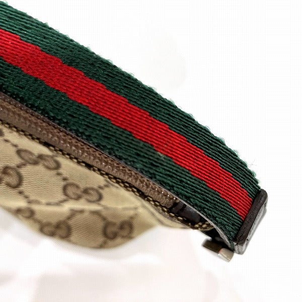 Gucci GG Canvas Leather Bag Pouch Clutch