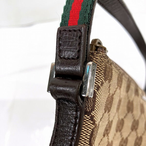 Gucci GG Canvas Leather Bag Pouch Clutch