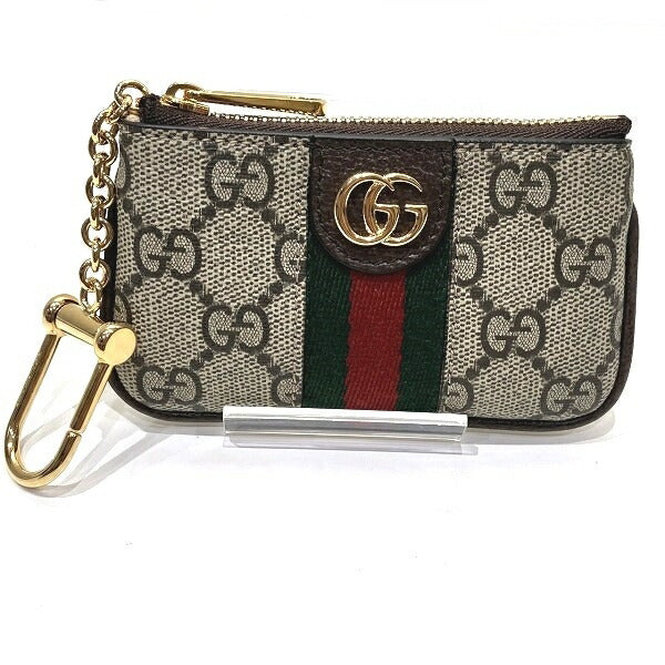 Gucci GG Supreme Canvas Leather Coin Case