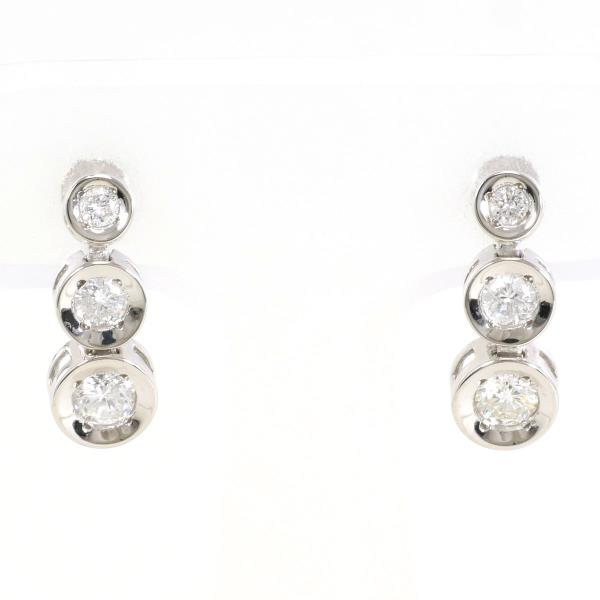 PT900 Platinum Diamond Earrings in Excellent Condition