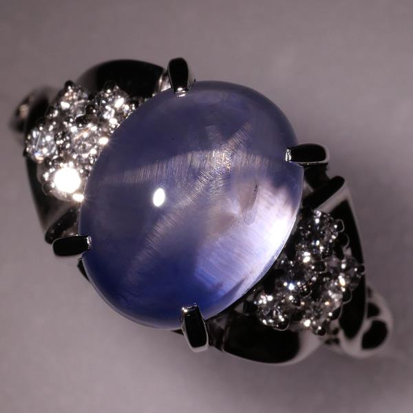 PT900 Platinum Star Sapphire Ring in Excellent Condition