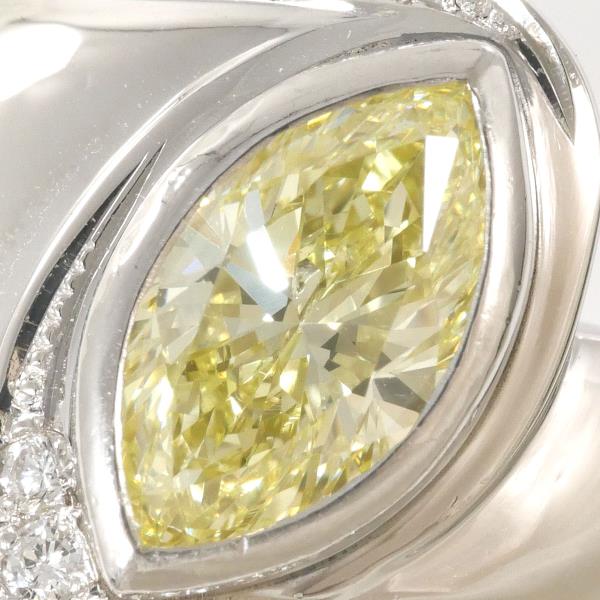 PT900 Platinum Yellow Diamond Ring