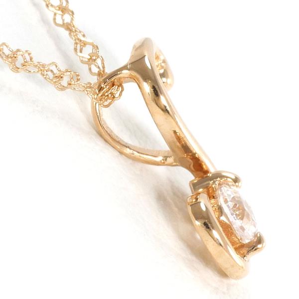 K10 Pink Gold Zirconia Necklace