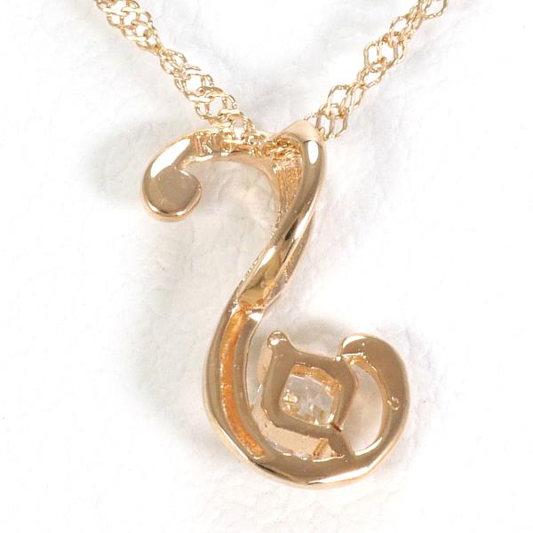 K10 Pink Gold Zirconia Necklace