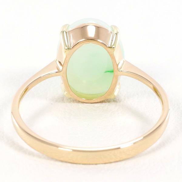 14K Yellow Gold Jade Ring Size 13