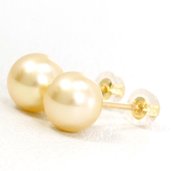 K18 Yellow Gold Pearl Earrings in Excellent Condition