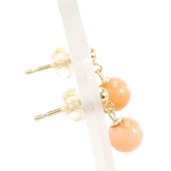 K18 Yellow Gold Coral Earrings