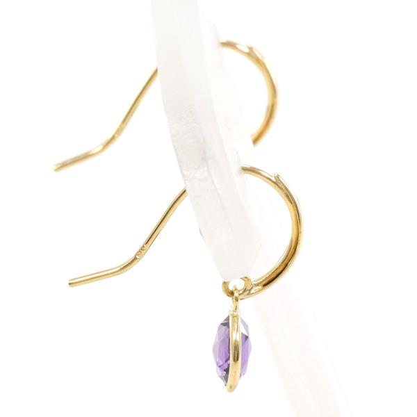 K18 Yellow Gold Amethyst Earrings