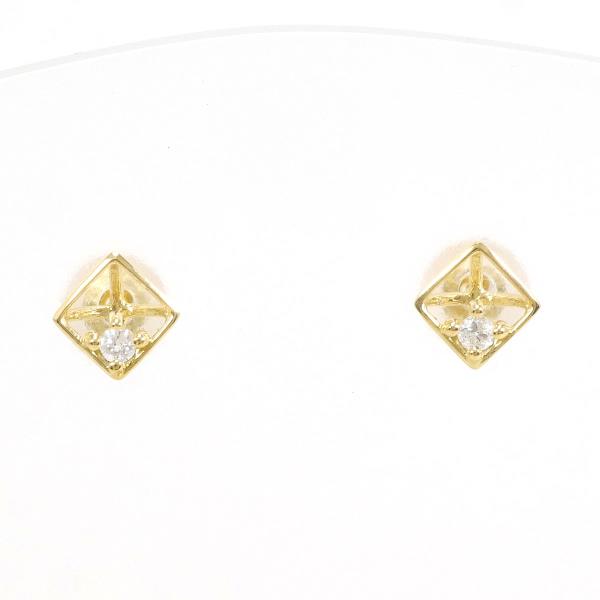 K18 Yellow Gold Diamond Earrings 0.02ct