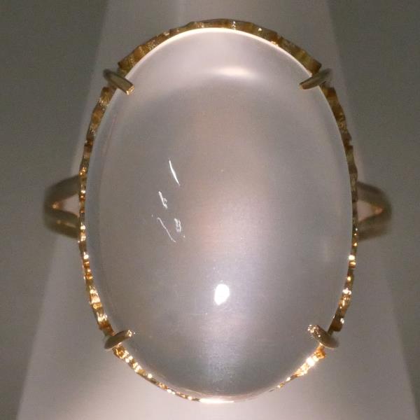 K18 Yellow Gold Moonstone Ring Size 12 in Excellent Condition