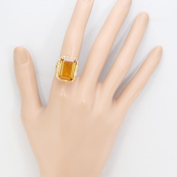 K14 Yellow Gold Citrine Ring Size 11 in Excellent Condition