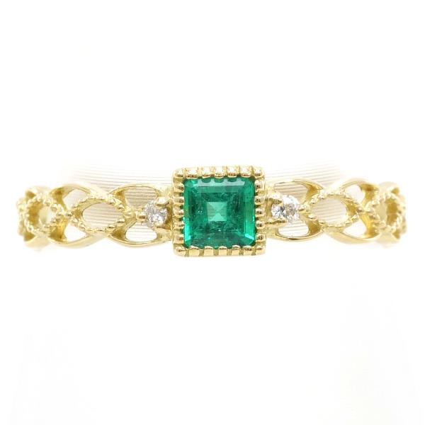 K18 Yellow Gold Emerald Ring