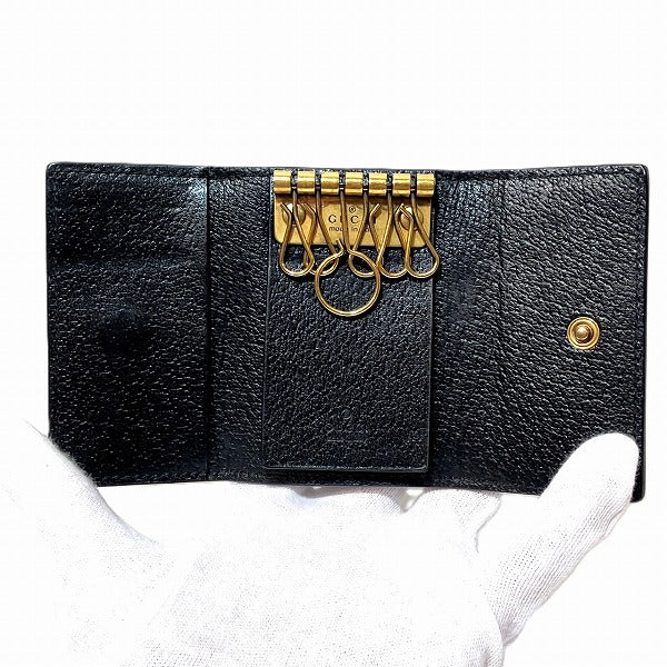 Gucci Leather Animalier Bee Key Holder