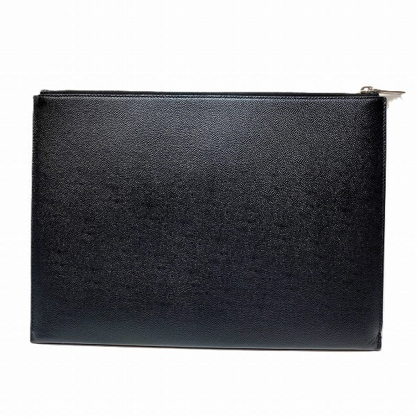 Yves Saint Laurent Leather Zip Tablet Sleeve Clutch