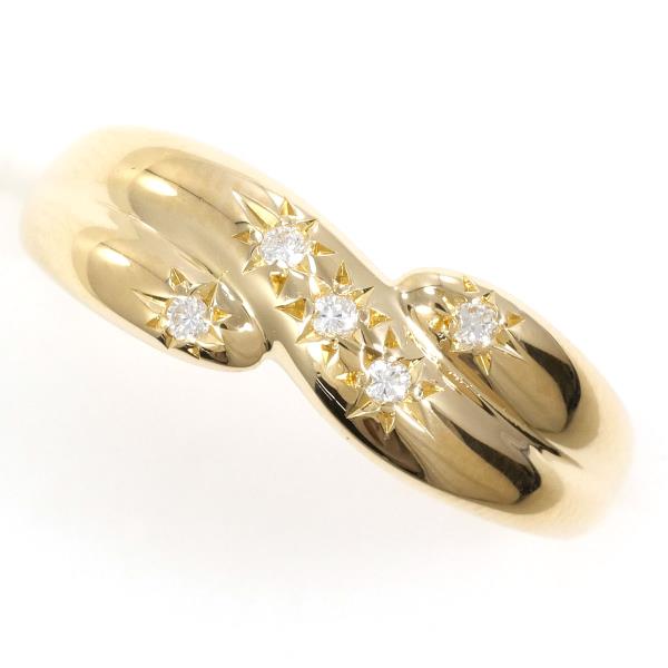 K18 Yellow Gold Diamond Ring 12.5 in Excellent Condition