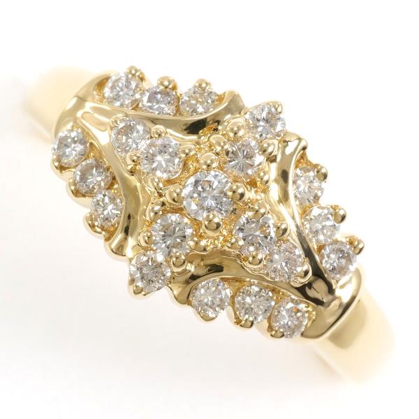 K18 Yellow Gold Diamond Ring 10.5