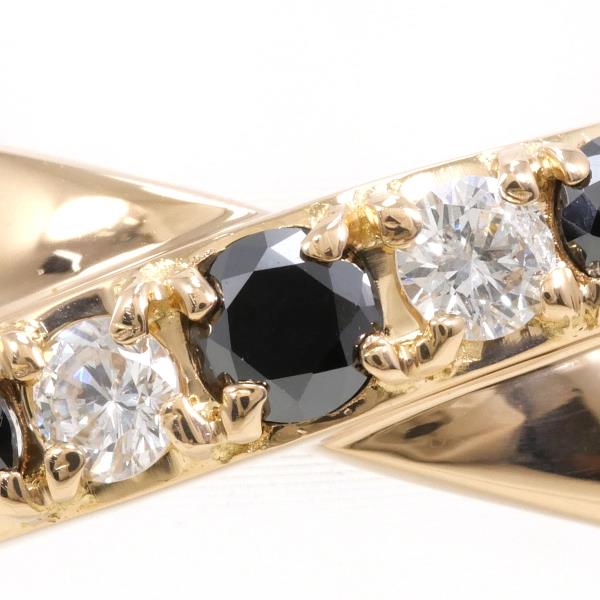 K18 Pink Gold Diamond Ring 11 Black Diamond