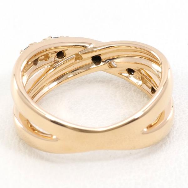 K18 Pink Gold Diamond Ring 11 Black Diamond