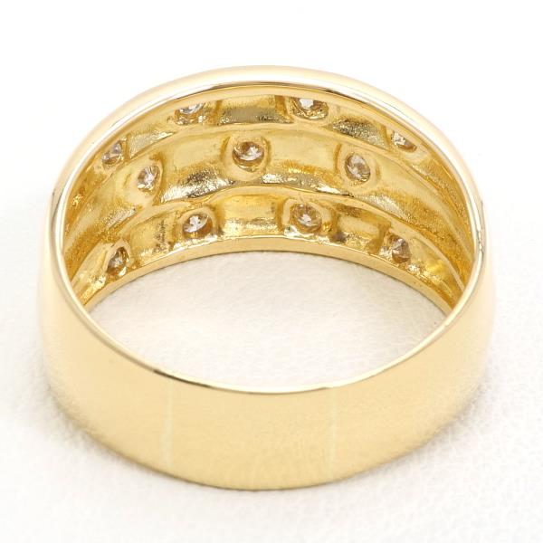 K18 Yellow Gold Diamond Ring 18.5