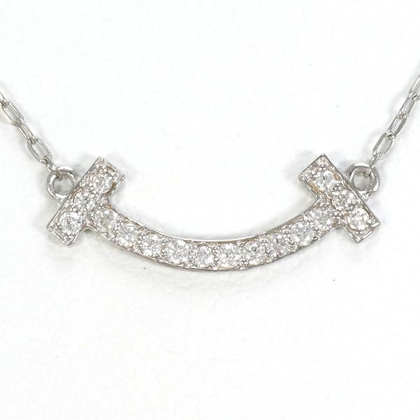 K18 White Gold Diamond Necklace 0.06ct in Pristine Condition