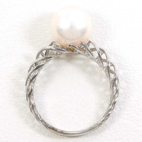 K18 White Gold Pearl Ring 11.5 in Excellent Condition