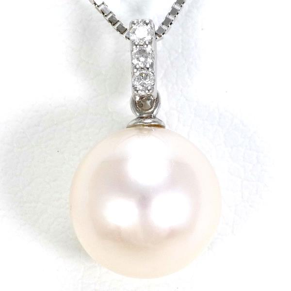 K14 White Gold Pearl Necklace in Pristine Condition